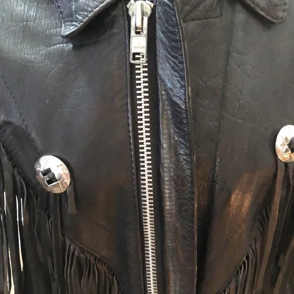 Ladies fringed leather jacket circa 1987 - Picture 8 of 13